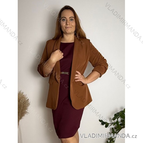 Set elegante Jacke Langarm und Hose Damen (S / M ONE SIZE) ITALIAN FASHION IMM211392 44 braun