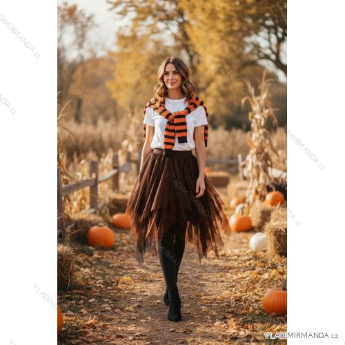 Mittellanger Tüllrock für Damen (Einheitsgröße S/M) ITALIAN FASHION IMD23198