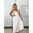 Damen Sommerkleid mit breiten Trägern (S/M/L ONE SIZE) ITALIAN FASHION IMPBB25B25300 -   weiß -   S / M / L