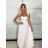 Damen Sommerkleid mit breiten Trägern (S/M/L ONE SIZE) ITALIAN FASHION IMPBB25B25300 -   weiß -   S / M / L