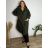 Damen 3/4 Langarm-Hemdkleid (XS/S/M Einheitsgröße) ITALIAN FASHION IMD25030 54/56/58 grünes Khaki