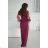Langärmliges Abendkleid für Damen (34-48) POLISH FASHION PMLBC25314-01 Wein 34