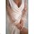 Langärmliges Abendkleid für Damen (34-48) POLISH FASHION PMLBC25314-01 beige 34