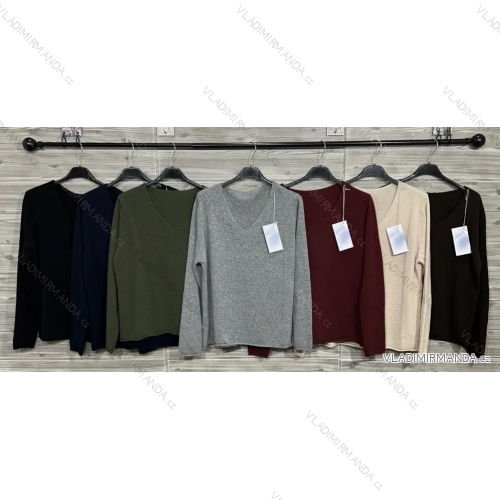Damen-Strickpullover mit langen Ärmeln (Einheitsgröße S/M) ITALIAN FASHION IMWDT23005