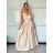 Langes, elegantes, ärmelloses Kleid für Damen (Einheitsgröße S/M) ITALIAN FASHION IMPDY23MDUE991505 beige S / M / L