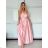 Langes, elegantes, ärmelloses Kleid für Damen (Einheitsgröße S/M) ITALIAN FASHION IMPDY23MDUE991505 beige S / M / L