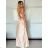 Langes, elegantes, ärmelloses Kleid für Damen (Einheitsgröße S/M) ITALIAN FASHION IMPDY23MDUE991505 beige S / M / L