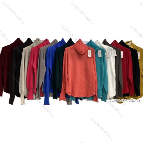 Langärmliges, leichtes Damen-Kapuzensweatshirt mit Reißverschluss, übergroß (52/54/56 ONE SIZE) ITALIAN FASHION IMC25359