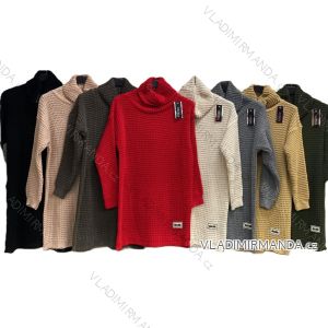 Langärmliges, leichtes Damen-Kapuzensweatshirt mit Reißverschluss, übergroß (52/54/56 ONE SIZE) ITALIAN FASHION IMC25359