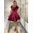 Kurzes, lässiges Kurzarmkleid für Damen (Einheitsgröße S/M) ITALIAN FASHION IMPSH236544