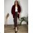 Jacke dünne lange Ärmel Frauen (UNI XS-M) ITALIENISCHE MODE IM120049 50/52/54 Wein