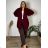 Jacke dünne lange Ärmel Frauen (UNI XS-M) ITALIENISCHE MODE IM120049 50/52/54 Wein