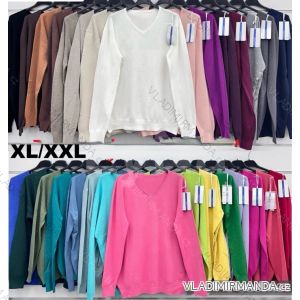 Langärmliger Pelzpullover für Damen (S/M/L ONE SIZE) ITALIAN FASHION IMWCH25116