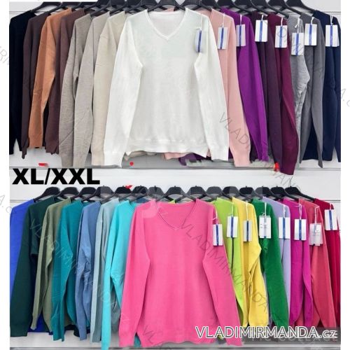 Langärmliger Pelzpullover für Damen (S/M/L ONE SIZE) ITALIAN FASHION IMWCH25116