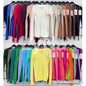 Langärmliger Pelzpullover für Damen (S/M/L ONE SIZE) ITALIAN FASHION IMWCH25116