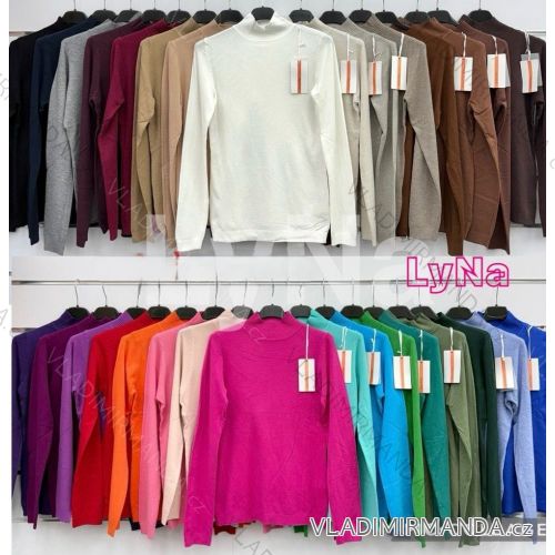 Langärmliger Pelzpullover für Damen (S/M/L ONE SIZE) ITALIAN FASHION IMWCH25116