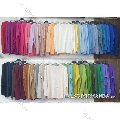 Langärmliger Pelzpullover für Damen (S/M/L ONE SIZE) ITALIAN FASHION IMWCH25116