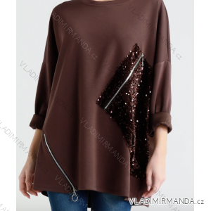 Elegantes Langarmkleid für Damen (S/M ONE SIZE) ITALIAN FASHION IMPLI2220433lurex