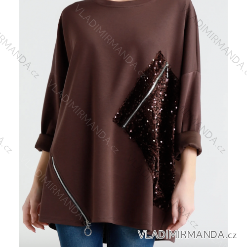 Elegantes Langarmkleid für Damen (S/M ONE SIZE) ITALIAN FASHION IMPLI2220433lurex