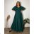 Langärmliges, leichtes Damen-Kapuzensweatshirt mit Reißverschluss, übergroß (52/54/56 ONE SIZE) ITALIAN FASHION IMC25359 44/46/48 dunkelblau