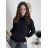 Langärmlige Bomberjacke für Damen (Einheitsgröße S/M/L) ITALIAN FASHION IMWD23470 S / M / L braun