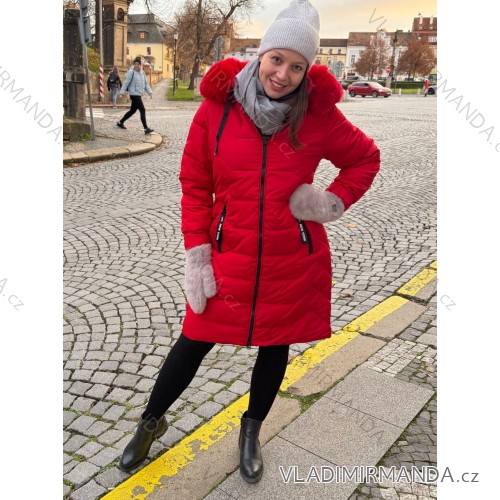 Übergroßer Wintermantel für Damen (S-2XL) SKORP HH-2408/DUR M rot