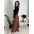 Langer Faltenrock für Damen mit Gürtel (S/M/L ONE SIZE) ITALIAN FASHION IMC25333