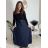 Langer Faltenrock für Damen mit Gürtel (S/M/L ONE SIZE) ITALIAN FASHION IMC25333