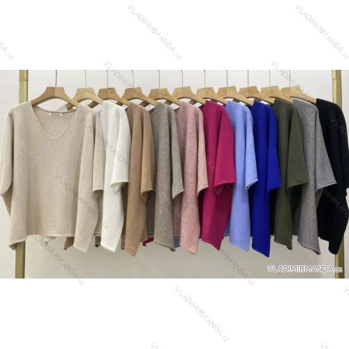 Leichter Kurzarmpullover für Damen (S/M/L ONE SIZE) ITALIAN FASHION IMWKK252585