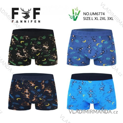 Herren-Boxershorts aus Bambus, Oversize (L-3XL) FNF25UM6774