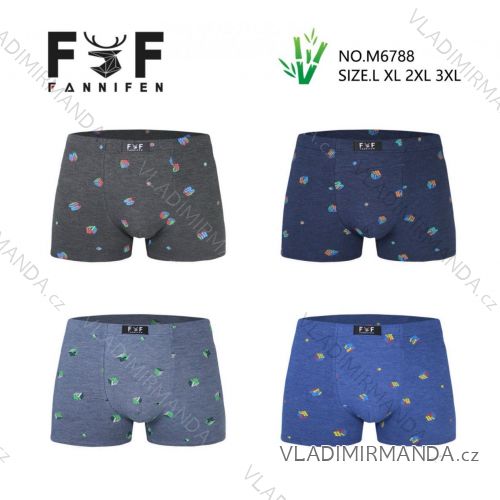 Herren-Boxershorts aus Bambus, Übergröße (L-3XL) FNF25M6788