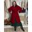 Damen 3/4 Langarm-Hemdkleid (XS/S/M Einheitsgröße) ITALIAN FASHION IMD25030 M/L/XL braun