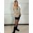 Mittellanger Jeansrock für Damen (S/M/L ONE SIZE) ITALIAN FASHION IMPLI255238 -   beige -   S / M / L