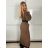Langer Damen-Strickcardigan mit langen Ärmeln (Einheitsgröße S/M/L) ITALIENISCHE MODE IMPLI258091