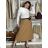 Langer, warmer Faltenrock für Damen mit Gürtel (Einheitsgröße S/M/L) ITALIENISCHE MODE IMC24594 S / M / L schwarz
