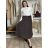 Langer, warmer Faltenrock für Damen mit Gürtel (Einheitsgröße S/M/L) ITALIENISCHE MODE IMC24594 S / M / L schwarz