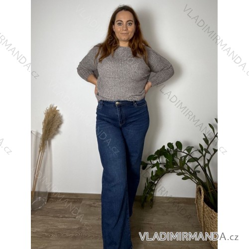 Damenjeans mit weitem Bein, lang, übergroß (38-48) GOODIES GOD253848 40 blau