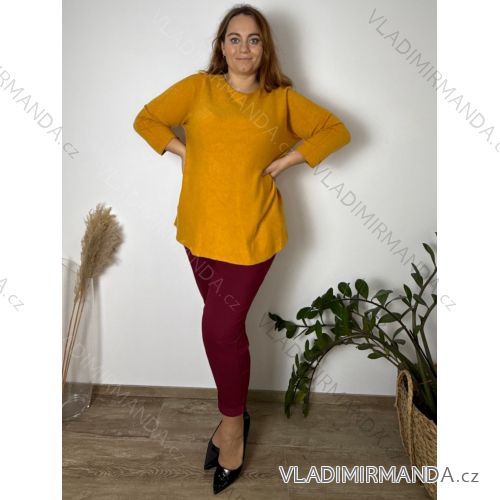 Langärmliges, leichtes Damen-Kapuzensweatshirt mit Reißverschluss, übergroß (52/54/56 ONE SIZE) ITALIAN FASHION IMC25359