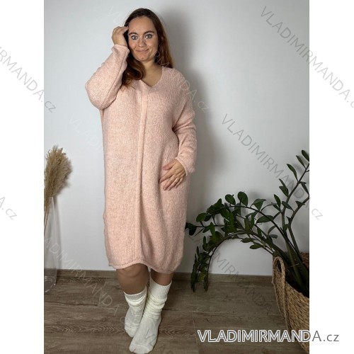 Langarmpullover für Damen (S-M-L ONE SIZE) Italienische Mode IM820057 altrosa
