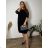 Trägerloses langes Partykleid aus Satin für Damen (34-42) POLISH FASHION PMLEL24NATHALIE 42 schwarz