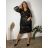 Trägerloses langes Partykleid aus Satin für Damen (34-42) POLISH FASHION PMLTR24K-750 42 schwarz