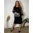 Trägerloses langes Partykleid aus Satin für Damen (34-42) POLISH FASHION PMLTR24K-750 46 schwarz
