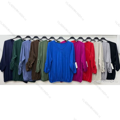 Oversize-Langarmshirt für Damen (54/56/58, Einheitsgröße) Italienische Mode IM425852