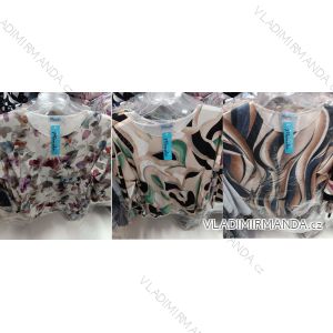 Oversize-Damenbluse mit langen Ärmeln und Wattierung (Größen L-4XL) POLISH FASHION PMF25MONIKA2