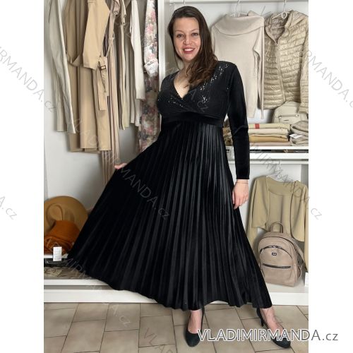 Elegantes trägerloses Damenkleid aus Samt (S/M EINHEITSGRÖSSE) ITALIAN FASHION IMWKK221049