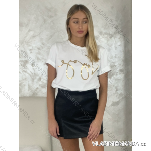 Kurzarm-T-Shirt für Damen (Einheitsgröße S/M/L) ITALIENISCHE MODE IMD221092