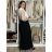 Damen Elegantes Kurzes Langarmkleid (S / M ONE SIZE) ITALIAN FASHION IMWC217235
