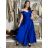 Langes, elegantes Kleid Carmen mit Trägern für Damen ADELE (M/L/XL, Einheitsgröße) ITALIENISCHE MODE IM4251147/DUR