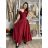 Langes, elegantes Kleid Carmen mit Trägern für Damen ADELE (M/L/XL, Einheitsgröße) ITALIENISCHE MODE IM4251147/DUR