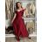 Langes, elegantes Kleid Carmen mit Trägern für Damen ADELE (M/L/XL, Einheitsgröße) ITALIENISCHE MODE IM4251147/DUR